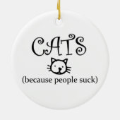 Katten omdat mensen ornament zuigen (Achterkant)