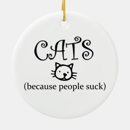 Katten omdat mensen ornament zuigen (Achterkant)