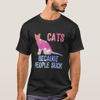 Katten omdat mensen shirt zuigen