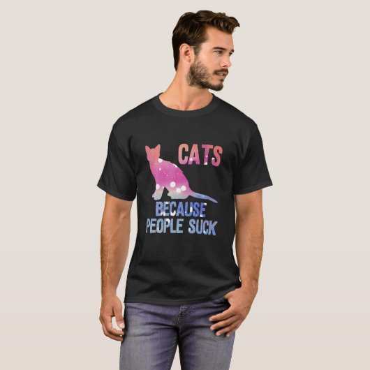 Katten omdat mensen shirt zuigen (Voorkant volledig)