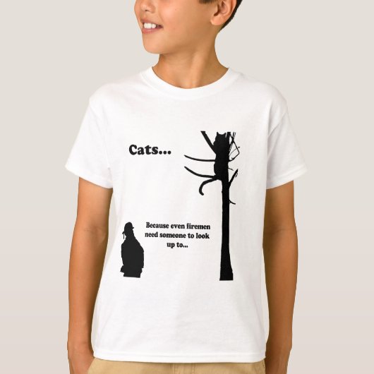 Katten... Omdat zelfs brandweerlieden T-shirt (Voorkant)