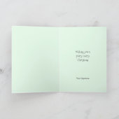 Katten onder de kerstboom-groen feestdagen kaart (Binnen)