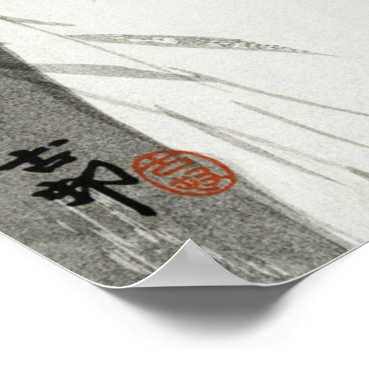 Katten onder de volle maan door Ohara Koson Poster (Hoek)