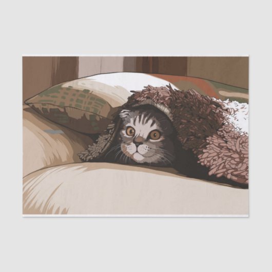 katten onder dekens tissuepapier (Voorkant)