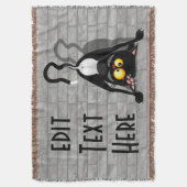 Katten Ondersteboven Grappig Cartoon Personage Deken (Voorkant Verticaal)
