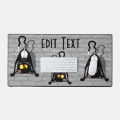 Katten Ondersteboven Grappige Cartoon Karakter Bureaumat (Keyboard & Muis)