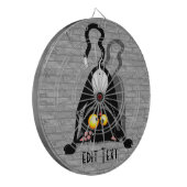 Katten Ondersteboven Grappige Cartoon Karakter Dartbord (Voorkant Links)