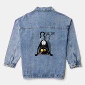 Katten Ondersteboven Grappige Cartoon Karakter Denim Jacket (Achterkant)