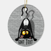 Katten Ondersteboven Grappige Cartoon Karakter Keramisch Ornament (Links)