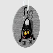 Katten Ondersteboven Grappige Cartoon Karakter Ornament (voorkant)