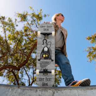 Katten Ondersteboven Grappige Cartoon Karakter Persoonlijk Skateboard