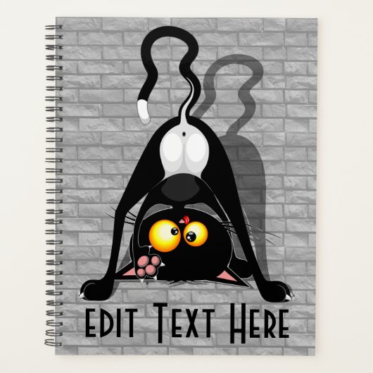 Katten Ondersteboven Grappige Cartoon Karakter Planner (Voorkant)