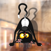 Katten Ondersteboven Grappige Cartoon Karakter Raamsticker (Vel 2)