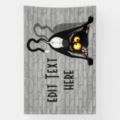 Katten Ondersteboven Grappige Cartoon Karakter Spandoek (Verticaal)