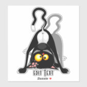 Katten Ondersteboven Grappige Cartoon Karakter Sticker (Vel)