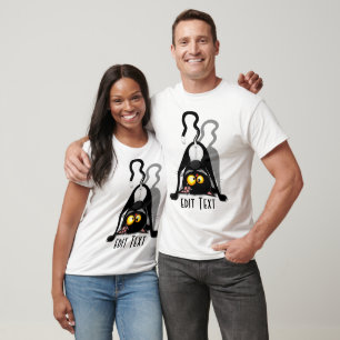 Katten Ondersteboven Grappige Cartoon Karakter T-shirt