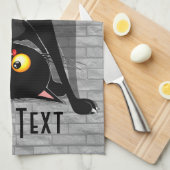 Katten Ondersteboven Grappige Cartoon Karakter Theedoek (Quarter Fold)