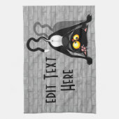 Katten Ondersteboven Grappige Cartoon Karakter Theedoek (Verticaal)