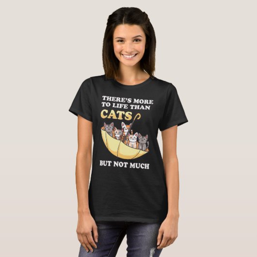 Katten Ondersteboven Paraplu Kat Pet Humor T-shirt (Voorkant volledig)