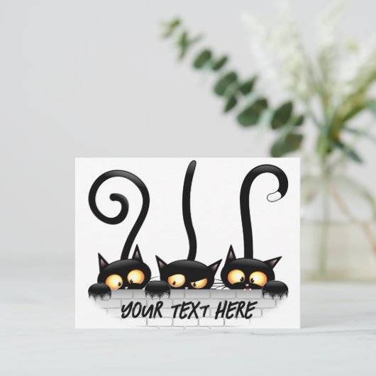 Katten Ondeugende, Speelse en Grappige Karakters Briefkaart (Staand voorkant)