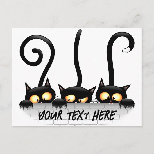 Katten Ondeugende, Speelse en Grappige Karakters Briefkaart (Voorkant)