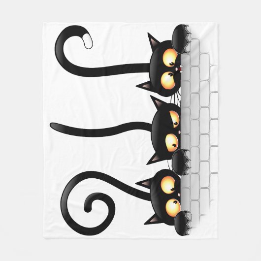 Katten Ondeugende, Speelse en Grappige Karakters Fleece Deken (Voorkant)