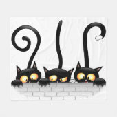 Katten Ondeugende, Speelse en Grappige Karakters Fleece Deken (Voorkant (Horizontaal))