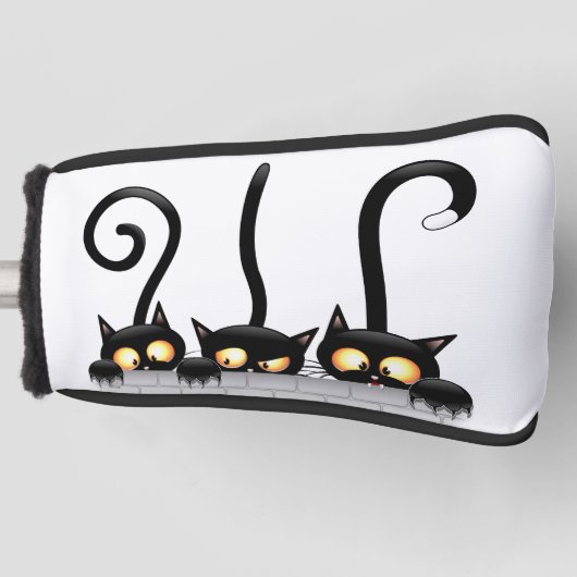 Katten Ondeugende, Speelse en Grappige Karakters Golfheadcover (Voorkant)