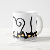 Katten Ondeugende, Speelse en Grappige Karakters Grote Koffiekop (Voorkant rechts)