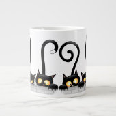 Katten Ondeugende, Speelse en Grappige Karakters Grote Koffiekop (Voorkant)