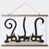 Katten Ondeugende, Speelse en Grappige Karakters Hangend Wandkleed (Voorkant)