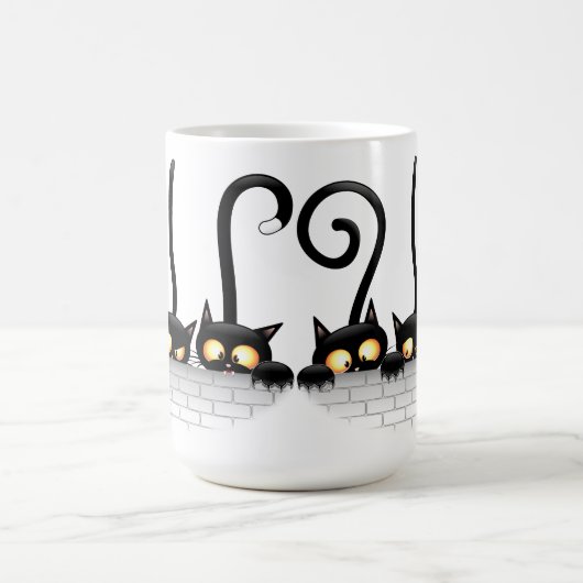 Katten Ondeugende, Speelse en Grappige Karakters Koffiemok (Center)