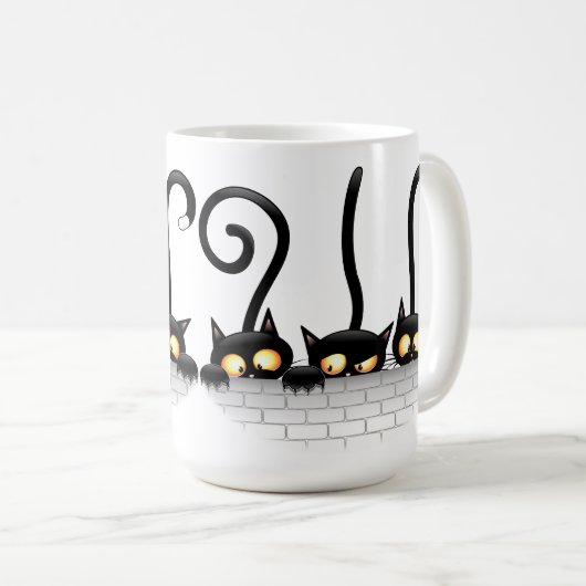 Katten Ondeugende, Speelse en Grappige Karakters Koffiemok (Voorkant rechts)