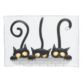 Katten Ondeugende, Speelse en Grappige Karakters Kussensloop (Voorkant)