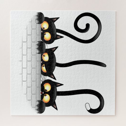 Katten Ondeugende, Speelse en Grappige Karakters Legpuzzel (Horizontaal)