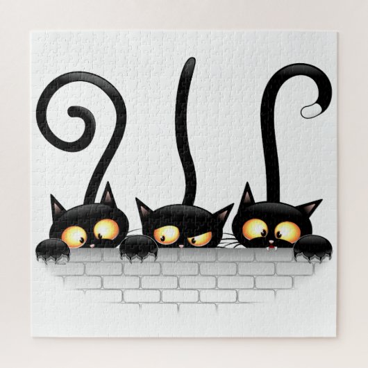 Katten Ondeugende, Speelse en Grappige Karakters Legpuzzel (Verticaal)