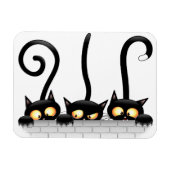 Katten Ondeugende, Speelse en Grappige Karakters Magneet (Horizontaal)