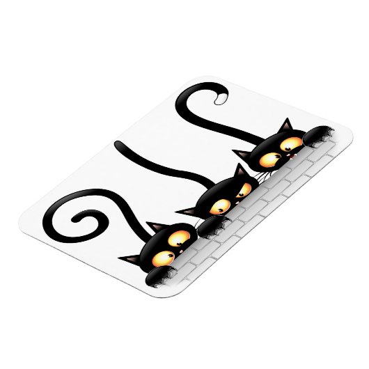 Katten Ondeugende, Speelse en Grappige Karakters Magneet (Linkerzijde)