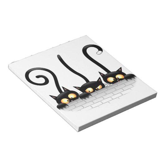 Katten Ondeugende, Speelse en Grappige Karakters Notitieblok (Schuin)