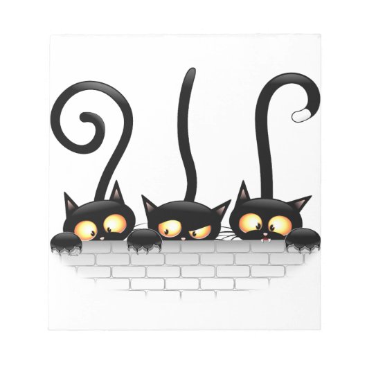 Katten Ondeugende, Speelse en Grappige Karakters Notitieblok (Voorkant)