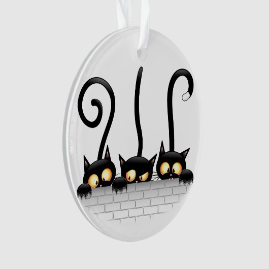 Katten Ondeugende, Speelse en Grappige Karakters Ornament (voorkant)