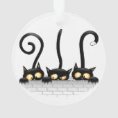 Katten Ondeugende, Speelse en Grappige Karakters Ornament (achterkant)