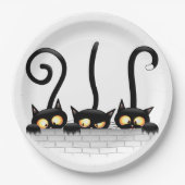 Katten Ondeugende, Speelse en Grappige Karakters Papieren Bordje (Voorkant)
