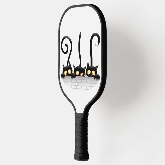 Katten Ondeugende, Speelse en Grappige Karakters Pickleball Paddle (Links)