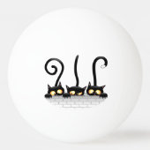 Katten Ondeugende, Speelse en Grappige Karakters Pingpongbal (Voorkant)