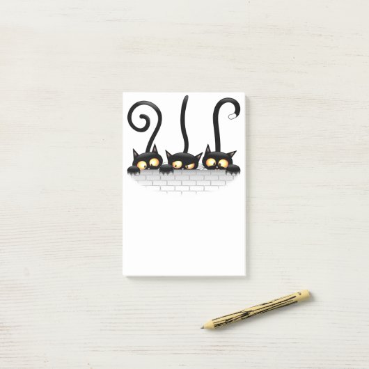 Katten Ondeugende, Speelse en Grappige Karakters Post-it® Notes (Op bureau)