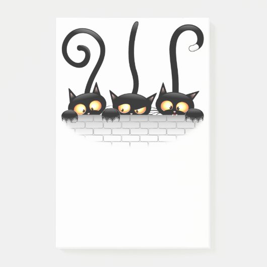 Katten Ondeugende, Speelse en Grappige Karakters Post-it® Notes (Voorkant)
