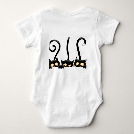 Katten Ondeugende, Speelse en Grappige Karakters Romper (Achterkant)