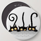 Katten Ondeugende, Speelse en Grappige Karakters Ronde Button 6,0 Cm (Voorkant /achterkant)