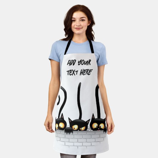 Katten Ondeugende, Speelse en Grappige Karakters Schort (Gedragen)